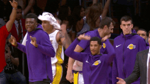 happy los angeles lakers GIF by NBA