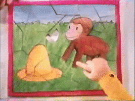 Curious George Puzzle GIF