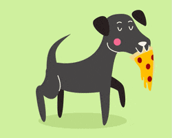 dog pizza GIF by Christina Lu