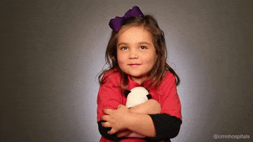 cute girl hug GIF by Children's Miracle Network Hospitals