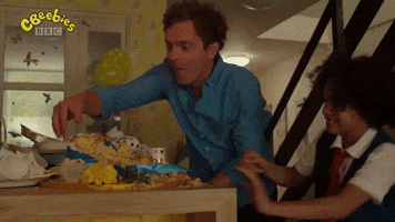 Hungry Clean Up GIF by CBeebies HQ