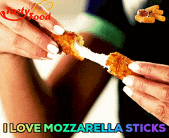 mozzarella sticks GIF by Gifs Lab