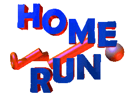 Home Run Baseball Sticker by GIPHY Text