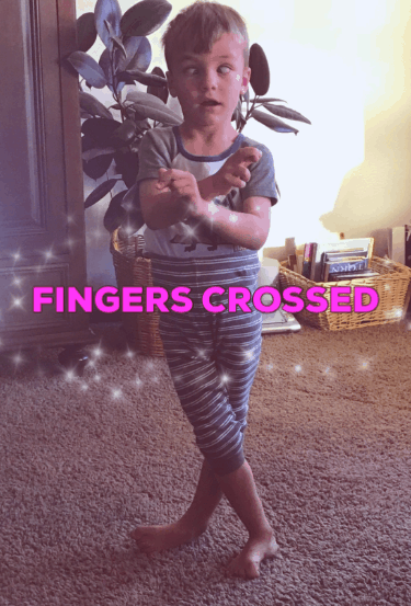 Dean Fingers Crossed GIF