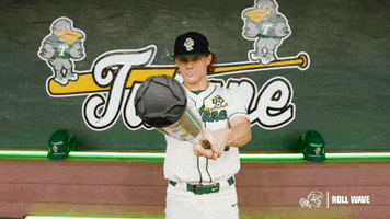 College Baseball Adam GIF by GreenWave