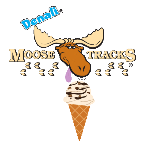 Ice Cream Sticker by Moose Tracks Ice Cream