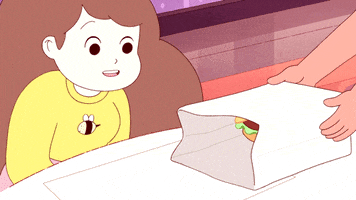 excited bee and puppycat GIF