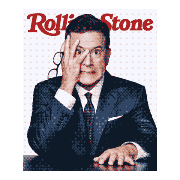 Stephen Colbert Magazine Sticker by Rolling Stone
