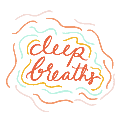 Breathe Laura Turner Sticker by girlvanayoga