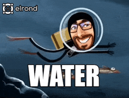 Drink Water Swimming GIF by ElrondNetwork