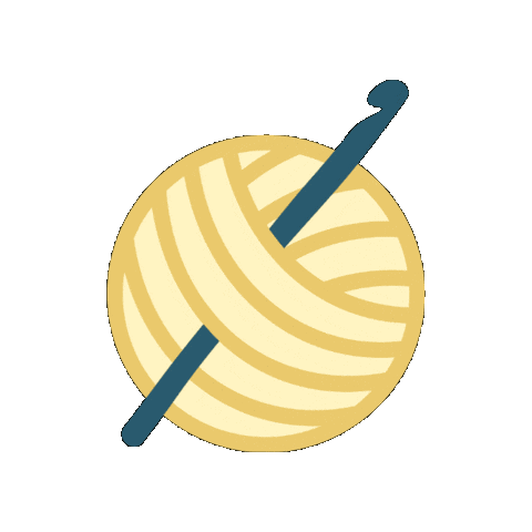 Crochet Knitting Sticker by Hobbii
