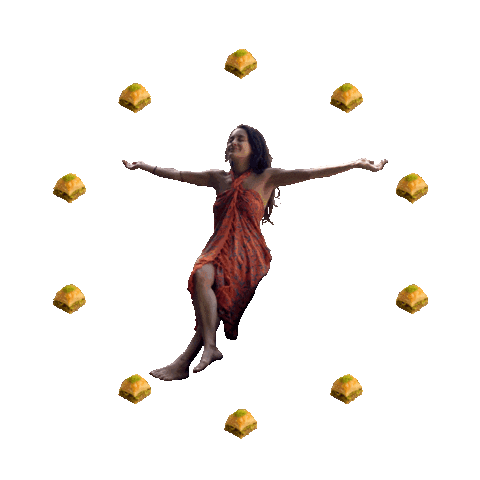 Levitate Baklava Sticker by Felix von Liska