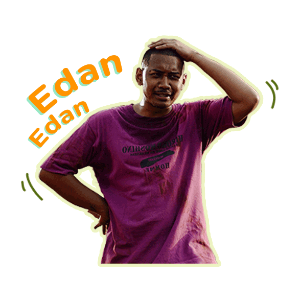 Edan Romly Sticker by Keluarga Cemara for iOS & Android | GIPHY