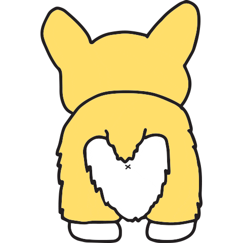 Welsh Corgi Sticker by kiss and punch