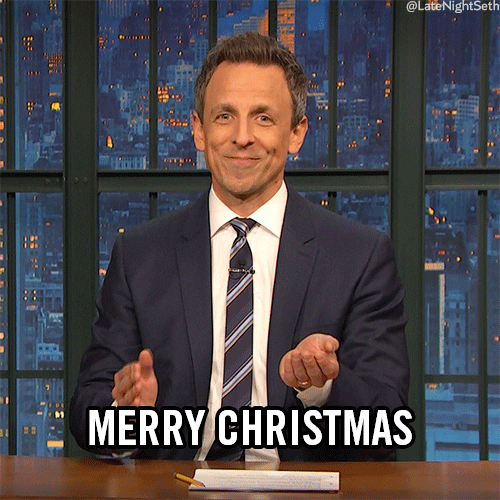 merry christmas GIF by Late Night with Seth Meyers