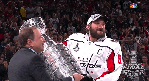 Caps Fan Flaunts Stanley Cup Made of Beer Cans - GIPHY Clips