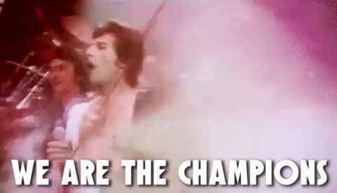 We Are The Champions Win GIF by Queen - Find & Share on GIPHY