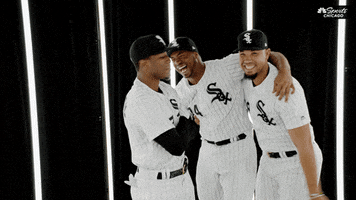 laughing at you group hug GIF by NBC Sports Chicago