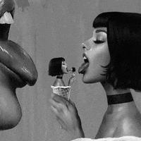 licking black and white GIF by Feliks Tomasz Konczakowski