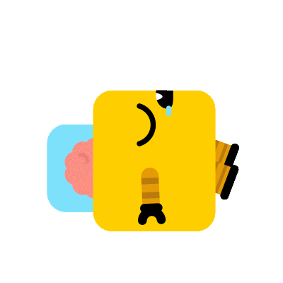 Tired Robot Sticker by Eptic