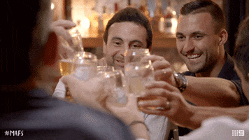 cheers boys GIF by Married At First Sight Australia