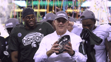 College Football Win GIF by Michigan State Football