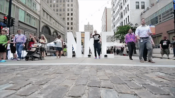 Jumping Pink Shoes GIF