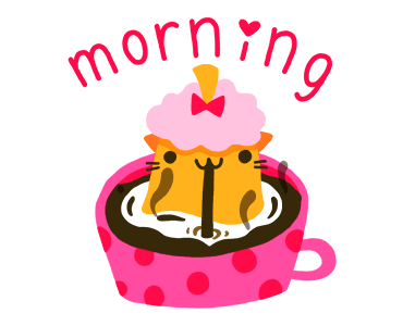 Good Morning Sticker by Cindy Suen