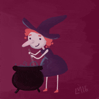 Halloween Witch GIF by Leannimator