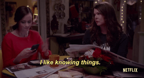 Gilmore Girls I Like Knowing Things GIF - Find & Share on GIPHY