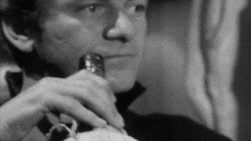 griftoo beer laughing black and white 60s GIF