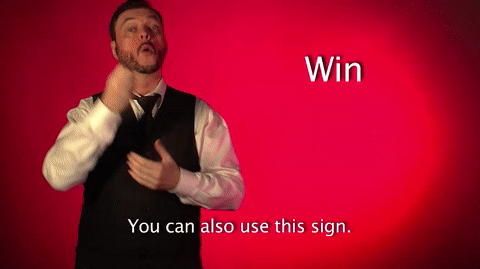 sign language win GIF by Sign with Robert - Find &amp; Share on GIPHY
