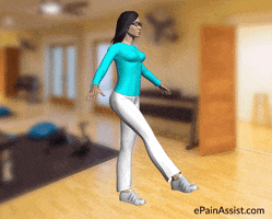 single leg squat exercise for trendelenburg gait or hip drop GIF by ePainAssist