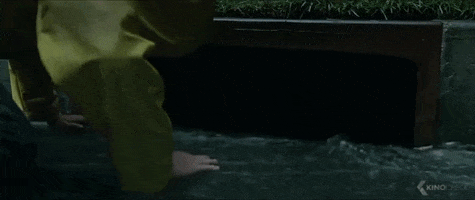 drain raining GIF by IT Movie