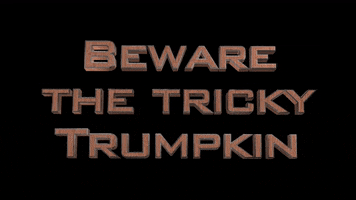 Elfvid halloween trump trick or treat warning GIF