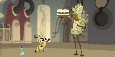 the bagel and becky show cake GIF by Radical Sheep