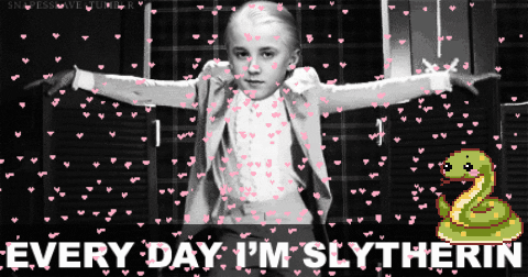 everyday i'm slitterin' harry potter GIF by emibob by emibob