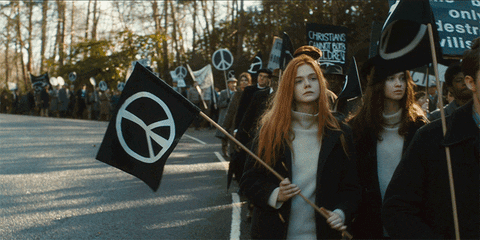 Elle Fanning Peace GIF by A24 - Find & Share on GIPHY