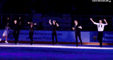Fziaachour show skating dancers on ice GIF
