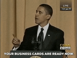 barack obama business cards GIF by Obama