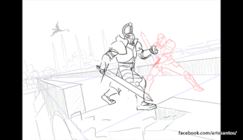 kratos89 illustration digital art fantasy step by step GIF