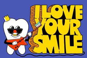 I Love Your Smile Dentist GIF by GIPHY Studios Originals
