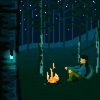 camping camp fire GIF by Elle