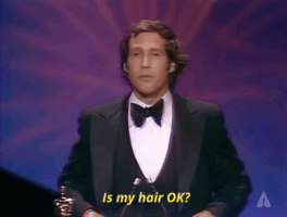 chevy chase is my hair ok? GIF by The Academy Awards