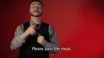 sign language please pass the meat GIF by Sign with Robert