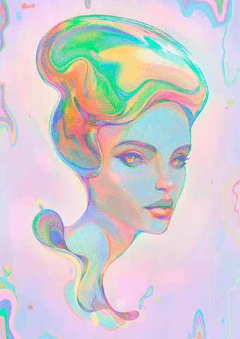 area-visual art woman blog portrait GIF