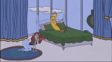dram animation cartoon banana woof GIF