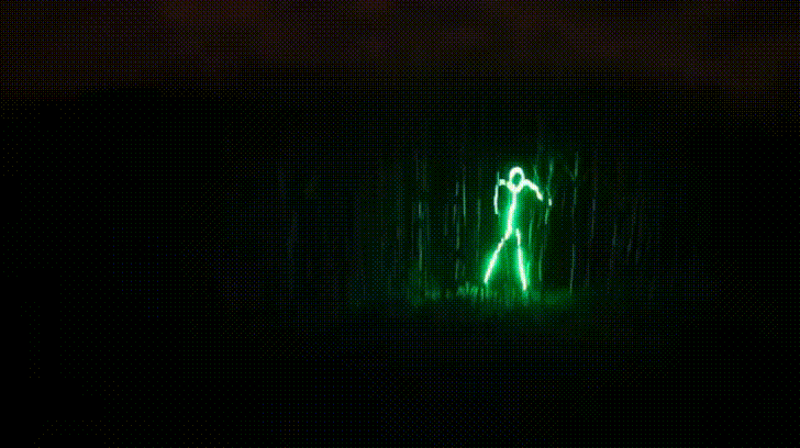 Glowing Stick Figure GIF