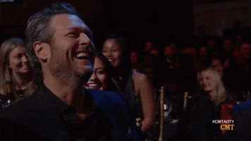 Blake Shelton Laugh GIF by CMT Artists of the Year