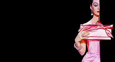 michaelangelo funny face think pink suzy parker GIF